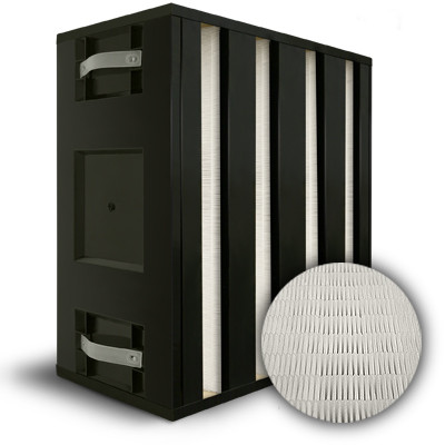 24x24x12 Black Box V-Cell Filter, GT Style, No Gasket ASHRAE 95% MERV 15 