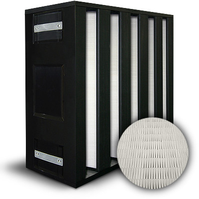 BlackBOX 4 V-Cell HEPA 99.999% Plastic Frame Box Filter Gasket Air Exit (Down Stream) 24x24x12