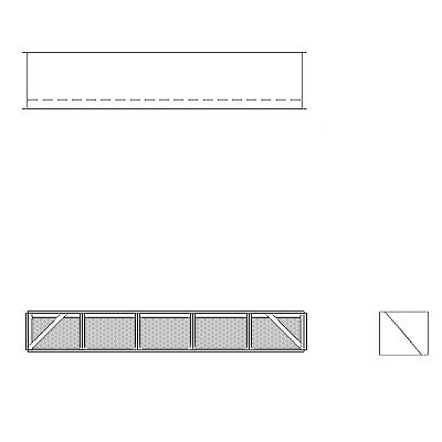 Aire-Loc Diffuser Section for Double Flat Bank Housing 1/2 High 5 Wide