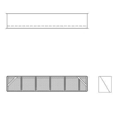Aire-Loc Diffuser Section for Double Flat Bank Housing 1 High 5-1/2 Wide