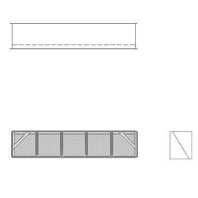 Aire-Loc Diffuser Section for Double Flat Bank Housing 1 High 5 Wide