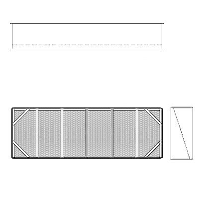 Aire-Loc Diffuser Section for V-Bank Housing 2 High 6 Wide