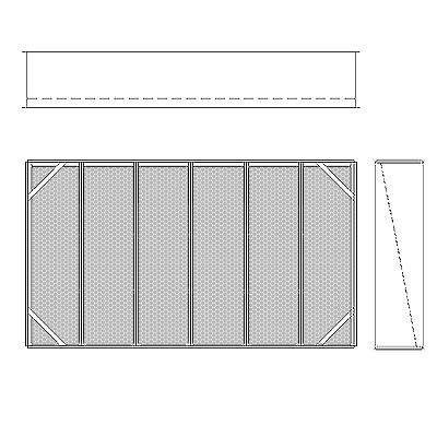 Aire-Loc Diffuser Section for V-Bank Housing 3 1/2 High 6 Wide
