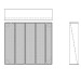 Aire-Loc Diffuser Section for Double Flat Bank Housing 4 High 4-1/2 Wide