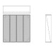 Aire-Loc Diffuser Section for Double Flat Bank Housing 4 High 4 Wide